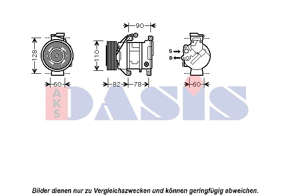 AKS DASIS Kompresors, Gaisa kond. sistēma 850357N